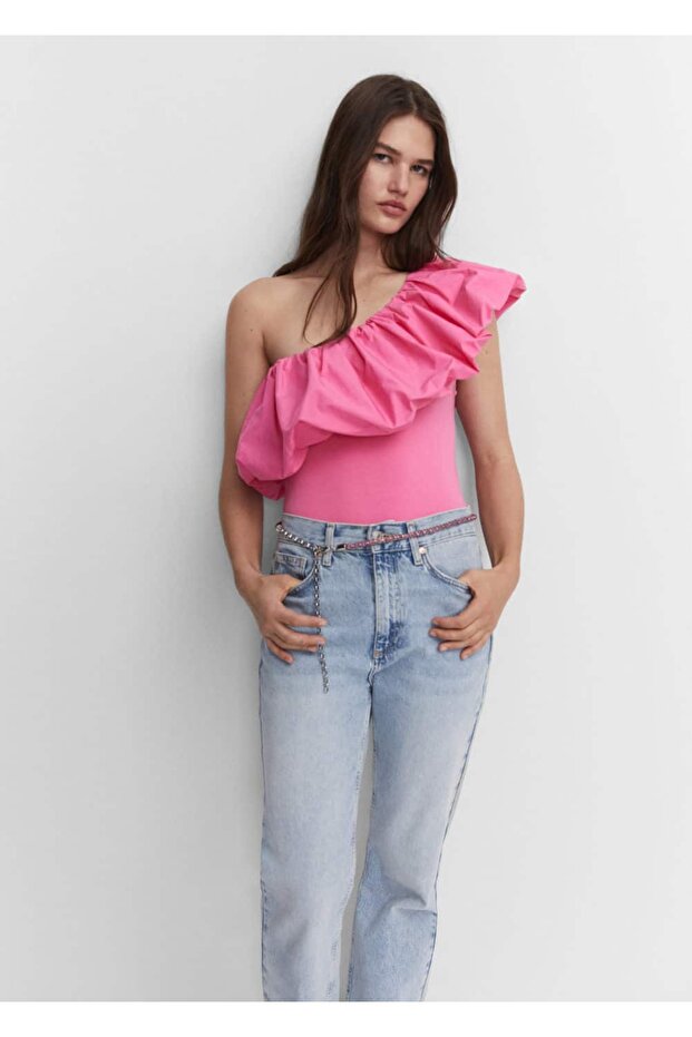 Volanlı pamuklu body - 6