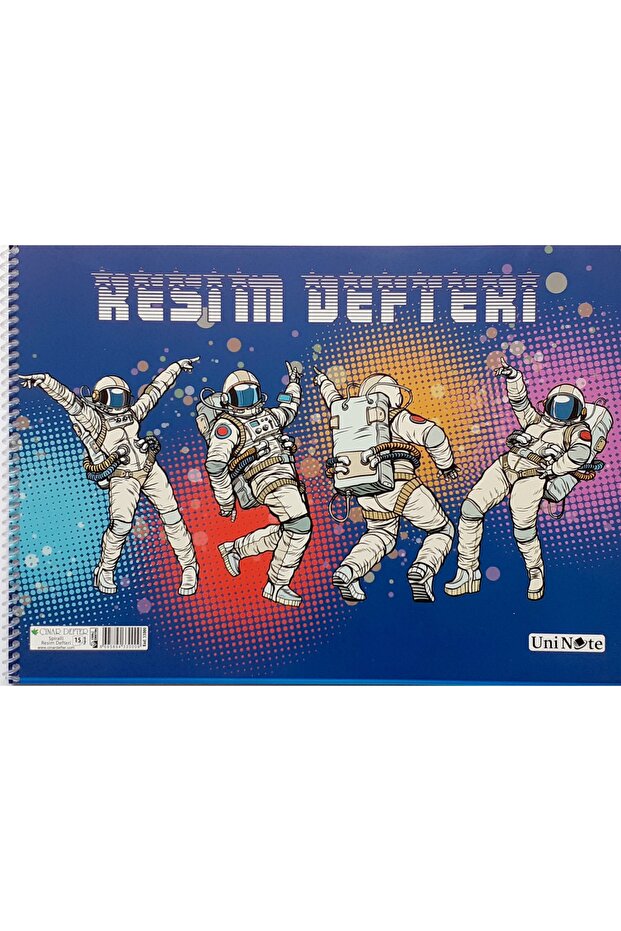 Painting Book 24cm*34cm 15 Paper Cardboard Cover Astronaut