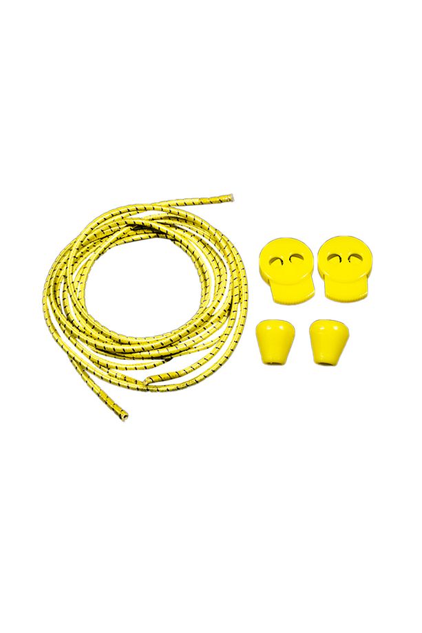Sarı Elastik Esnek Ayakkabı Bağcığı Akıllı Kilitli Bağcık 100cm 1 Çift - 4