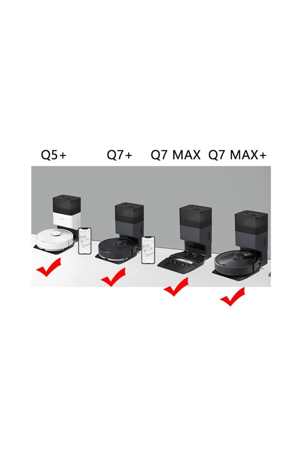 Roborock Q7 Max + Compatible Brush Filter Accessory Set - 6