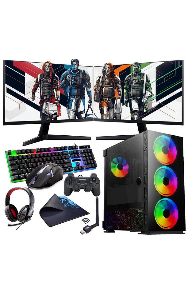 Intel I7 13700f 16gb 1tb M2 12gb Rtx3060 Çift 24" Monitörlü Oyun Bilgisayarı (GAMİNG SET) - 1