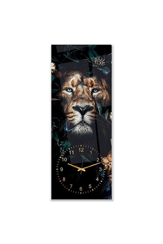 Saatli Aslan Cam Tablo - 4