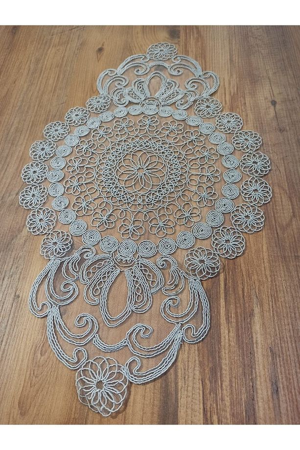 Sehpa Örtüsü 38 X 60 Cm - Gri - 2