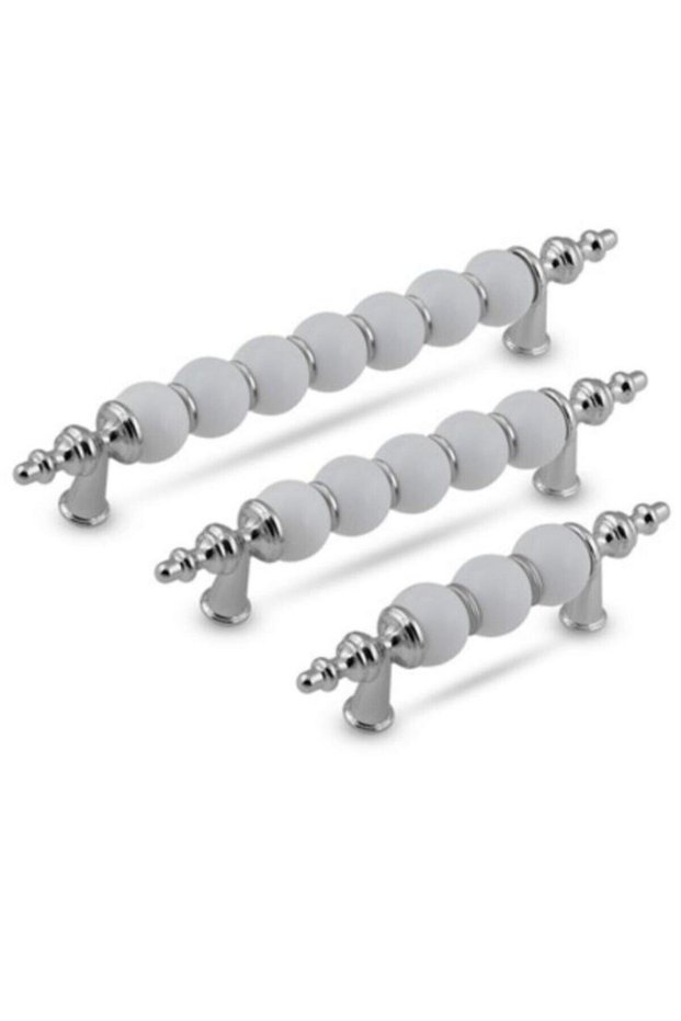 Polymer Modern Luxury Furniture Cabinet Drawer Handles (2 Pieces) 64 Mm Chrome