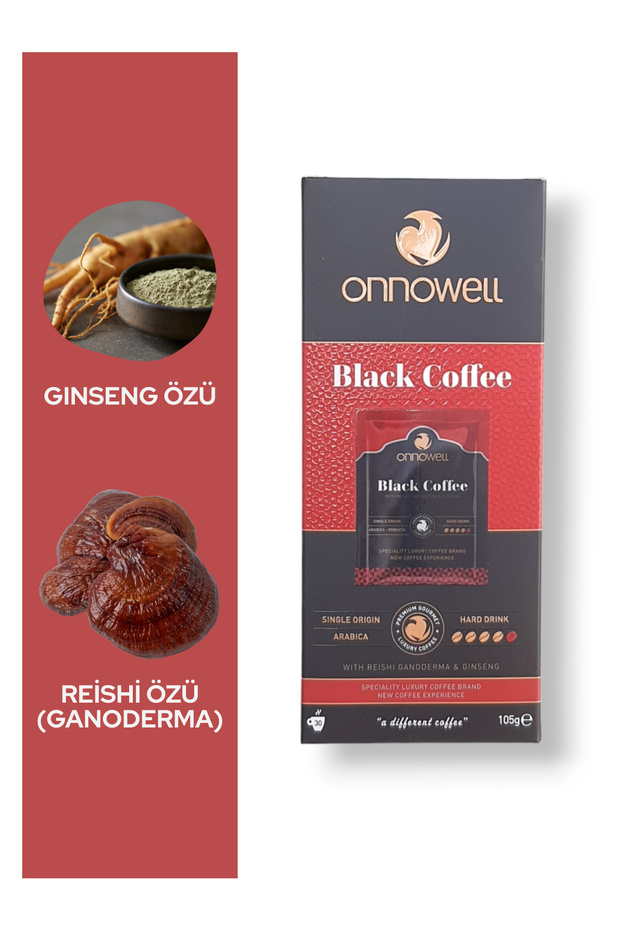Premium Gourmet Black Coffee - Reishi Ganoderma & Ginseng - 1