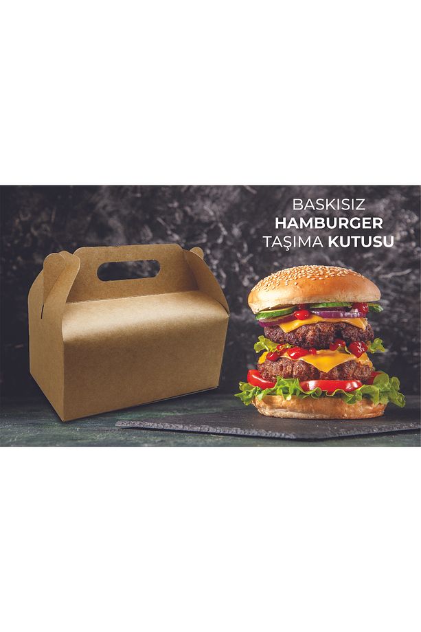 Hamburger Taşıma Kutusu Baskısız 200 Adet - 1