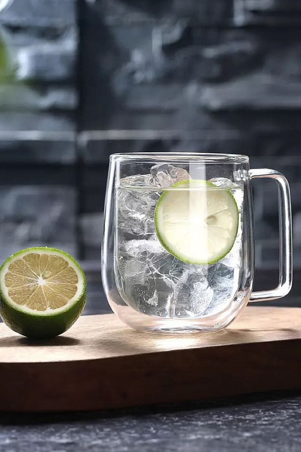 4 Adet 250ml Borosikilat Cam Isıya Dayanıklı Çift Cidarlı Kupa Bardak Kahve Servis Sunum Bardağı - 6