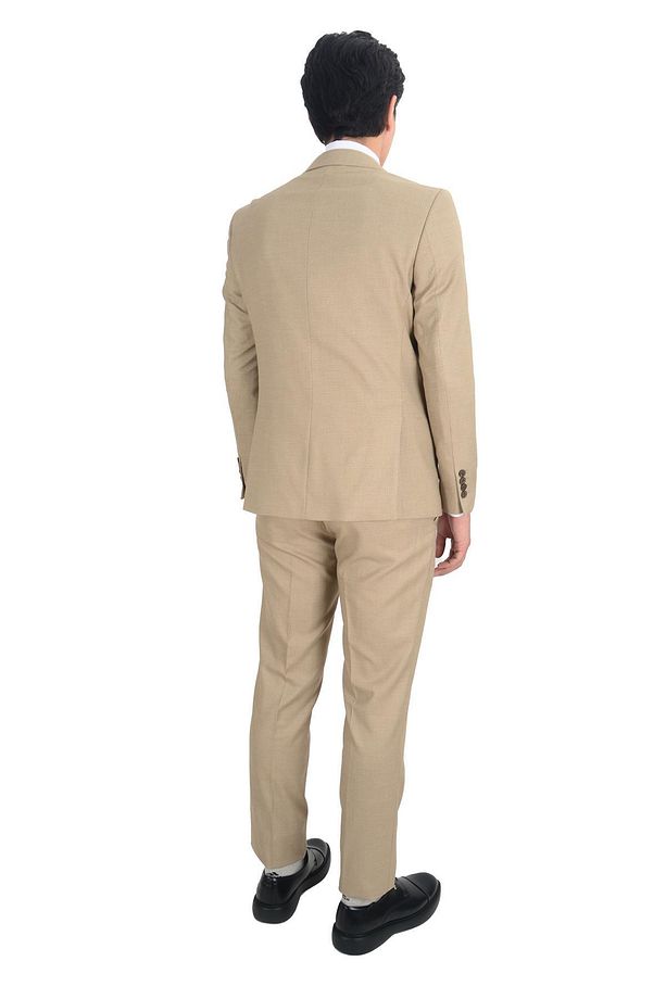 Slim Fit Yelekli Erkek Takım Elbise - 2