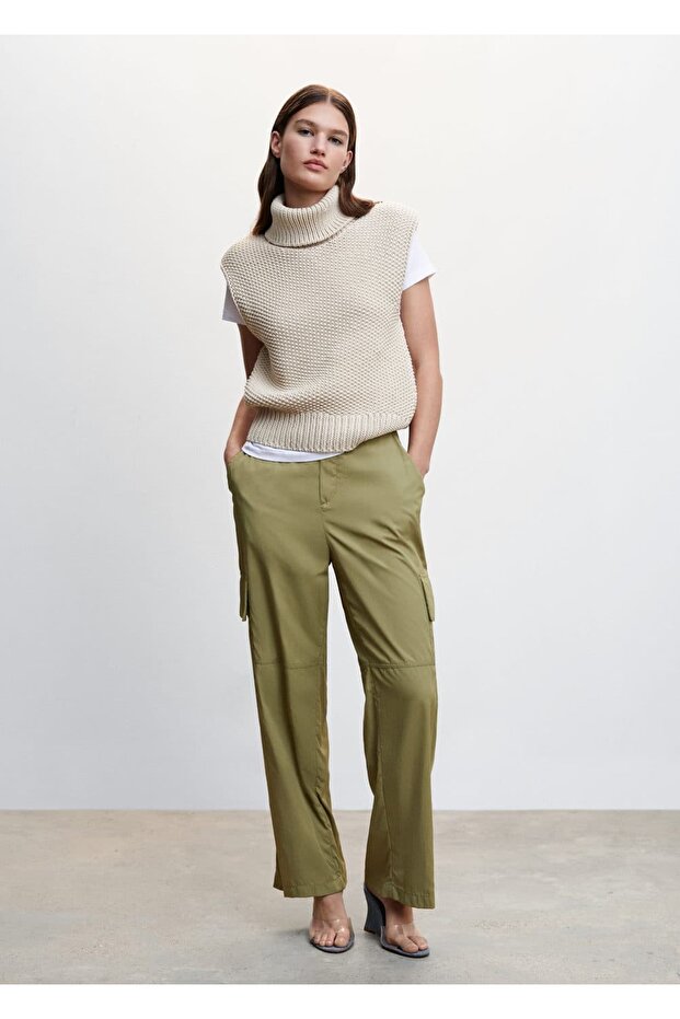 Cepli Kadın Kargo Pantolon - 2