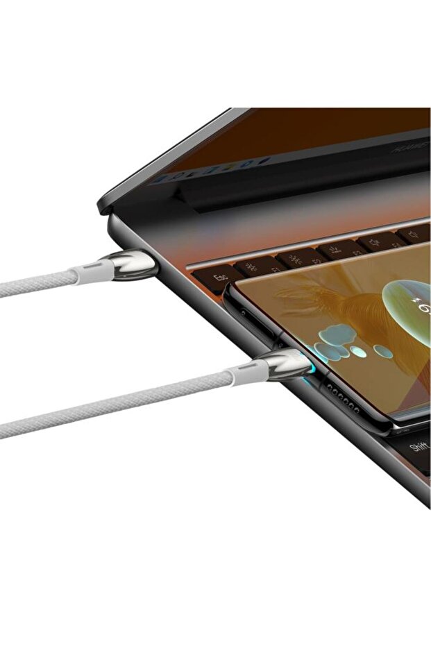 Glimmer Series 100w 200 Cm Pd Type-c Şarj Kablosu Beyaz - 4