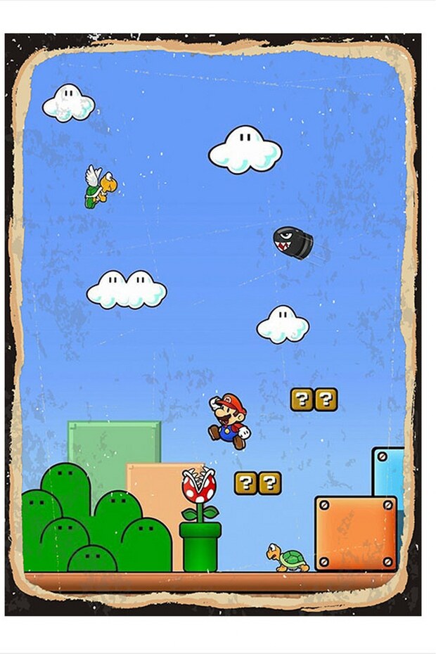 Süper Mario Desenli Mdf Tablo - 1