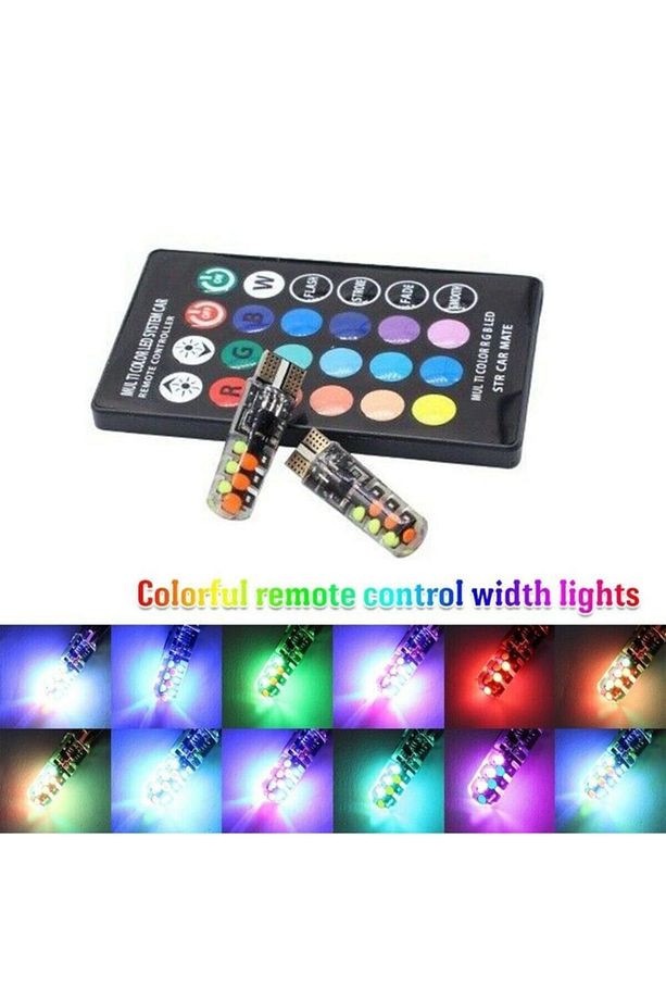 Uzaktan Kumandalı T10 Çakarlı Renkli Led - 1