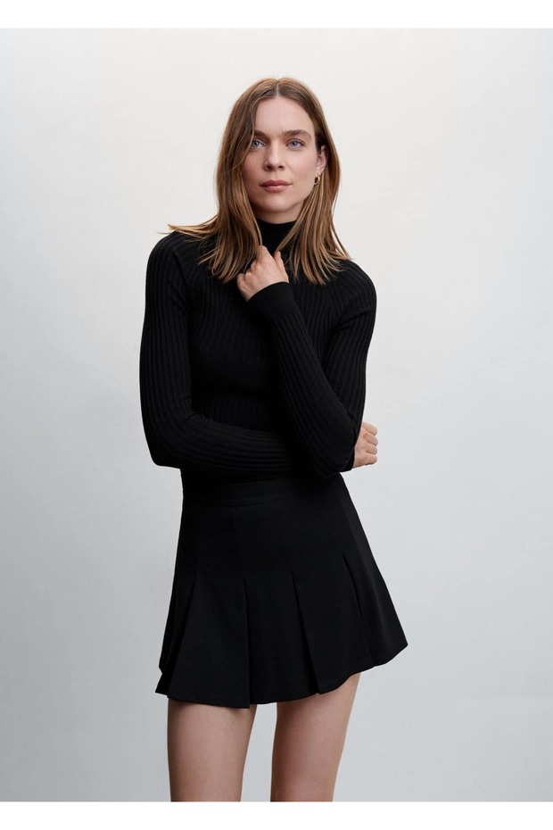 Geniş Pilili Etek - 7