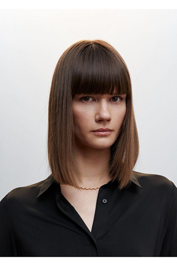 Dökümlü Düğmeli Gömlek - 5