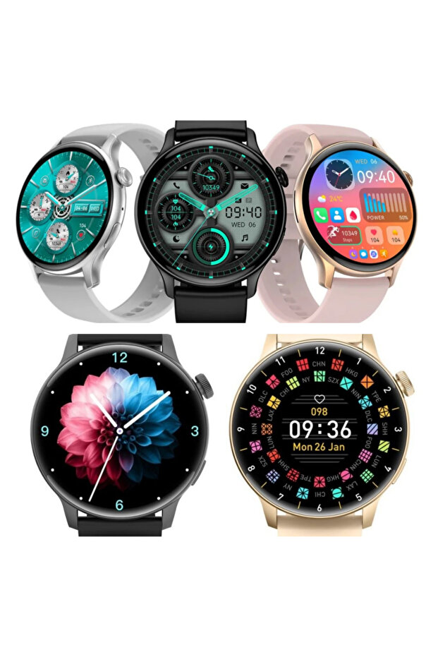 Watch G3 Pro Mini 42 Mm Android Ve Ios Tüm Akıllı Telefonlar Ile Uyumlu 2 Kordonlu Akıllı Saat - 3