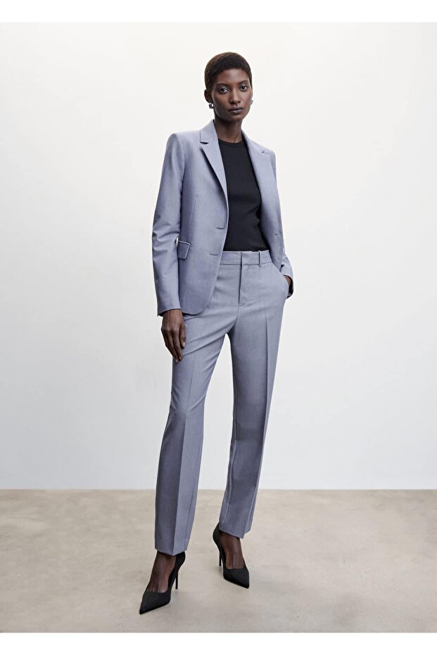 Gerade geschnittene Stoffhose - 2