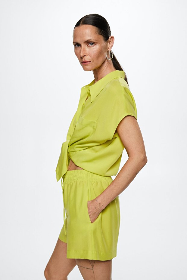 Kadın Lime Yeşili Şort & Bermuda - 7