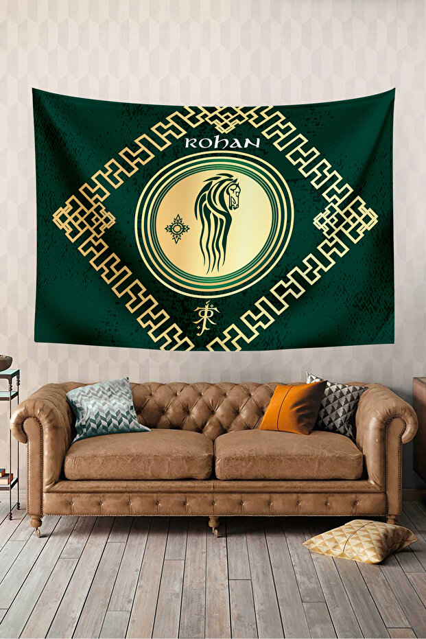 Lord of the Rings Rohan Tolkien Wall Cloth Rug