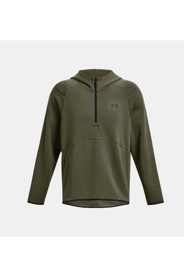 Erkek UA Unstoppable Fleece Kapüşonlu Üst 1379811-390 - 4