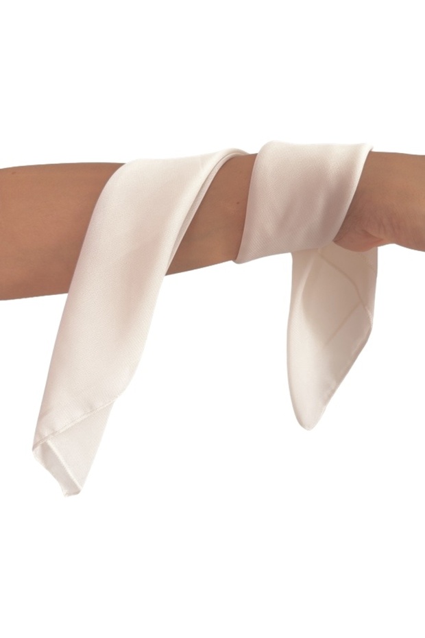 Off-White Plain Chiffon Scarf