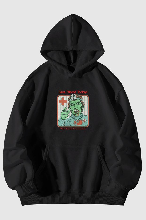 Printed Unisex Kangaroo Pocket Hooded Sweatshirt Hoodie