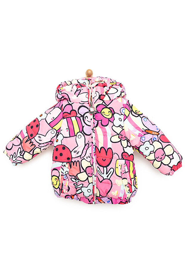 Basic Meter Printed Coat Baby Girl