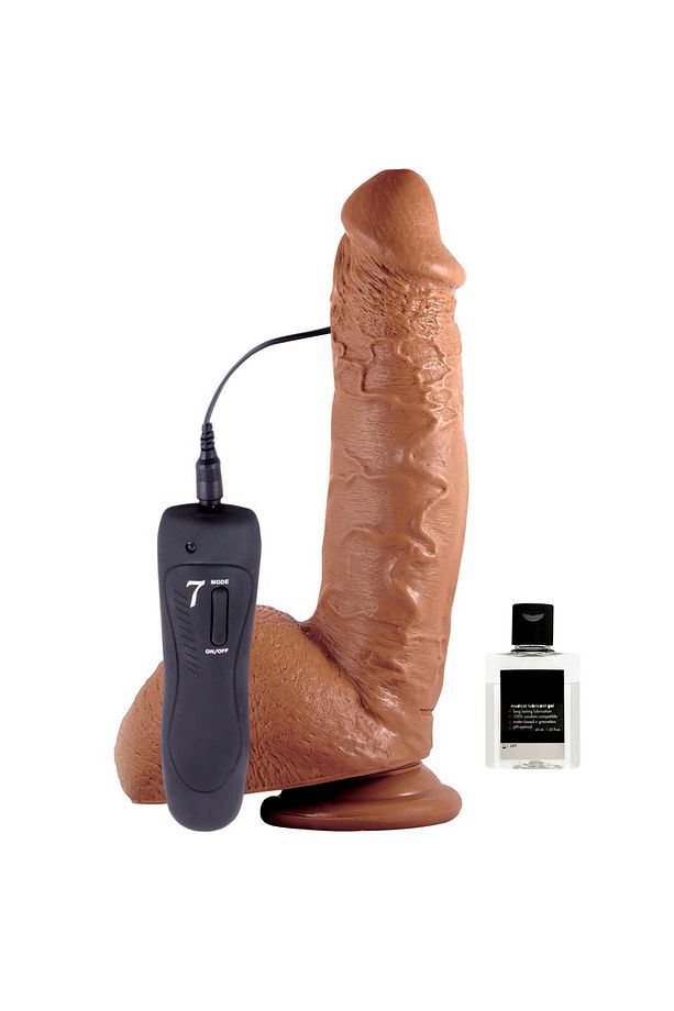 Gerçek Ten Hissi Sağlayan Yumuşak Dokulu 7 Farklı Modlu Güçlü Titreşimli Dildo+Jel - 1