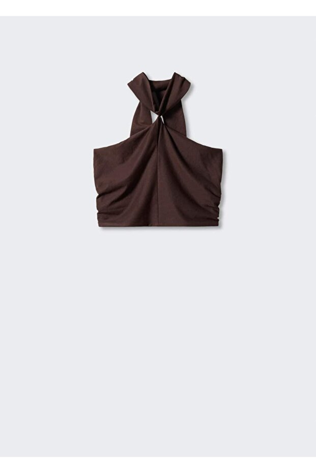 Halter Yaka Crop Bluz - 3