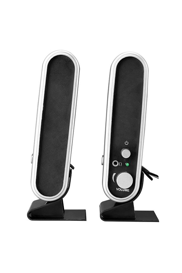 Sn-820 2.0 Siyah/gümüş Lcd Ince Tasarım Usb Speaker - 2