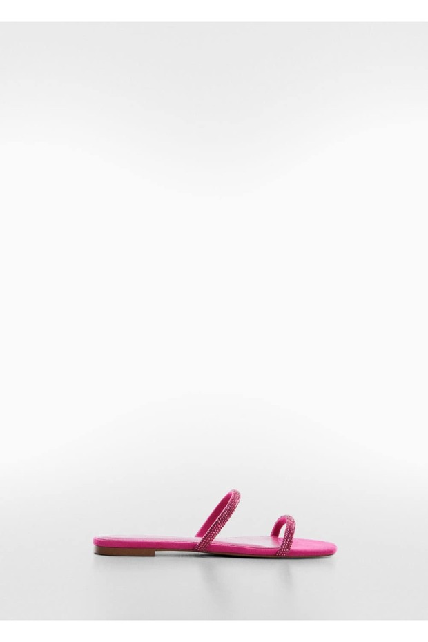 Bantlı Taş Işlemeli Sandalet - 3