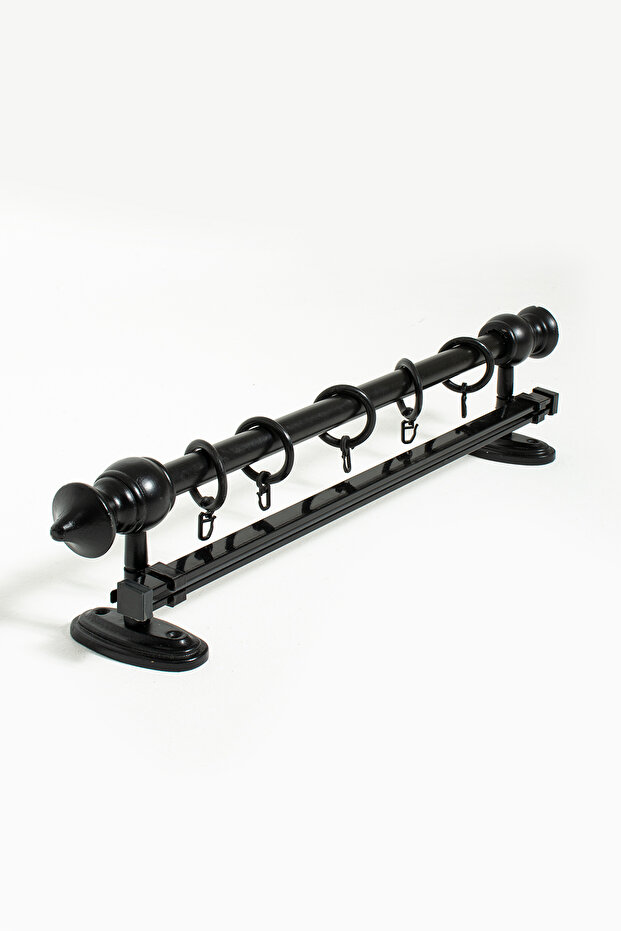 Tek Raylı Ahşap Rustik Perde Askısı - Rustik Borusu 200 cm - 1