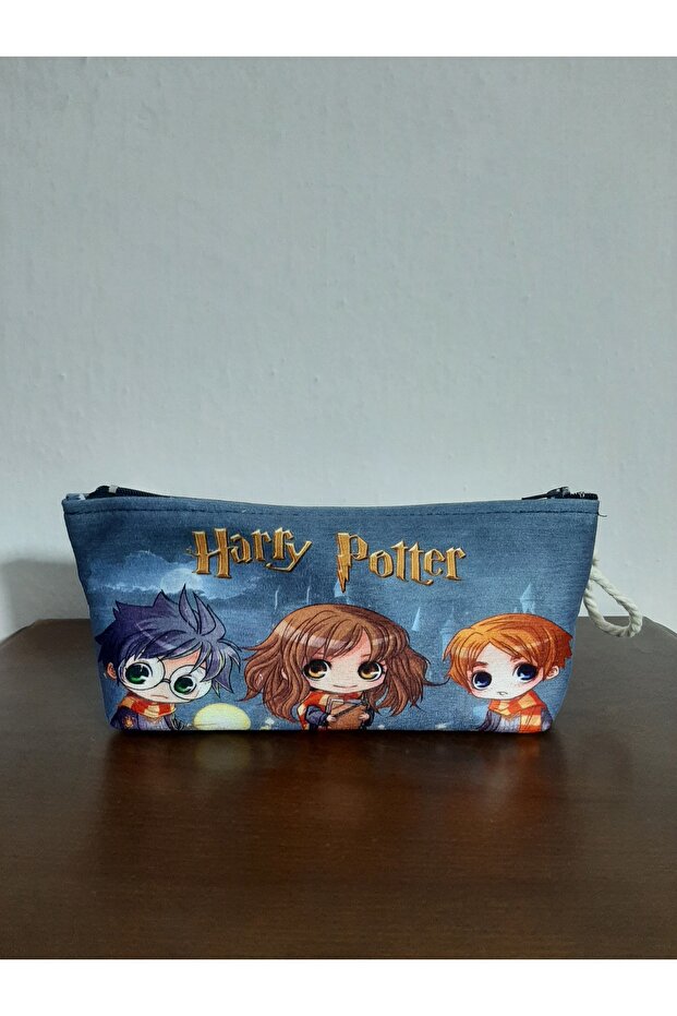 hary potter and his arrivals fanart patterned design pen holder - makeup bag
