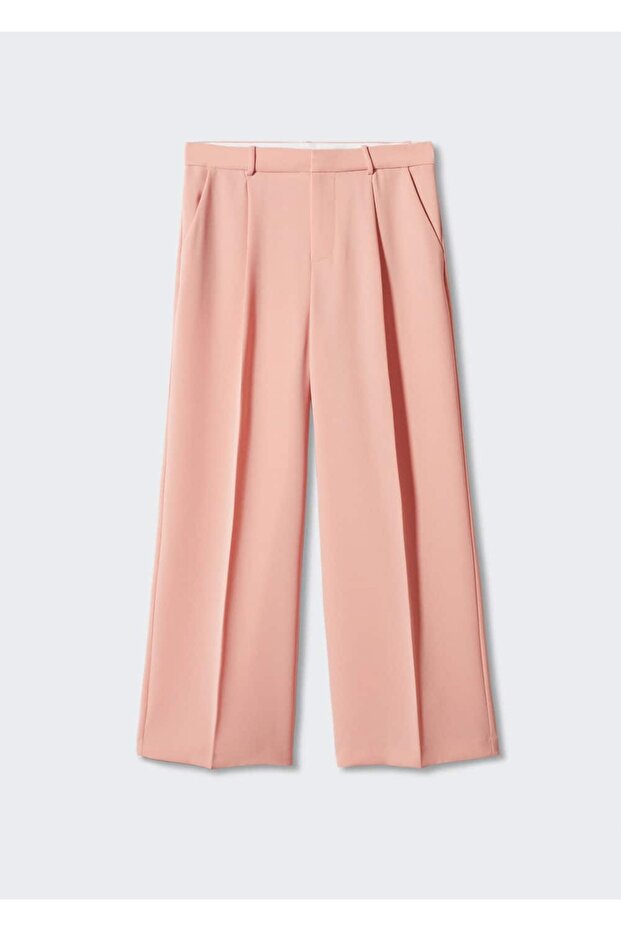 Wideleg Kumaş Pantolon - 3