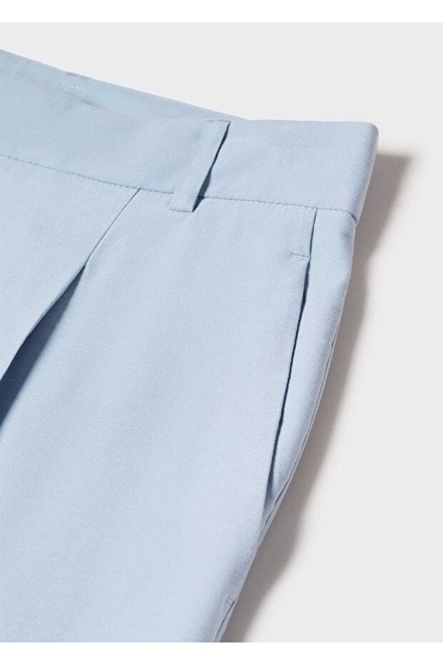 بنطلون مطوي بقصة مستقيمة - 6