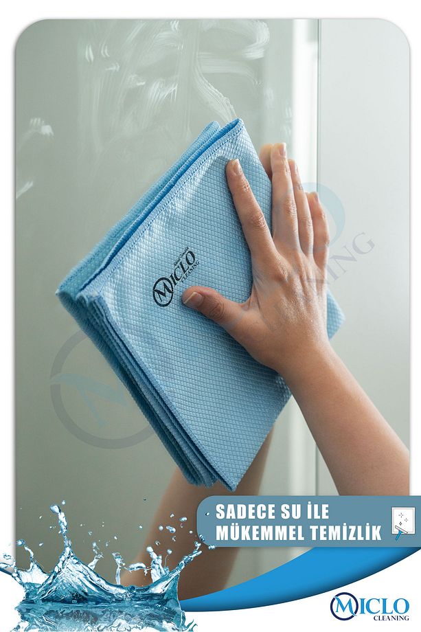 2 Adet - 40x40 Sihirli Cam Bezi - Baklava Desen - 6
