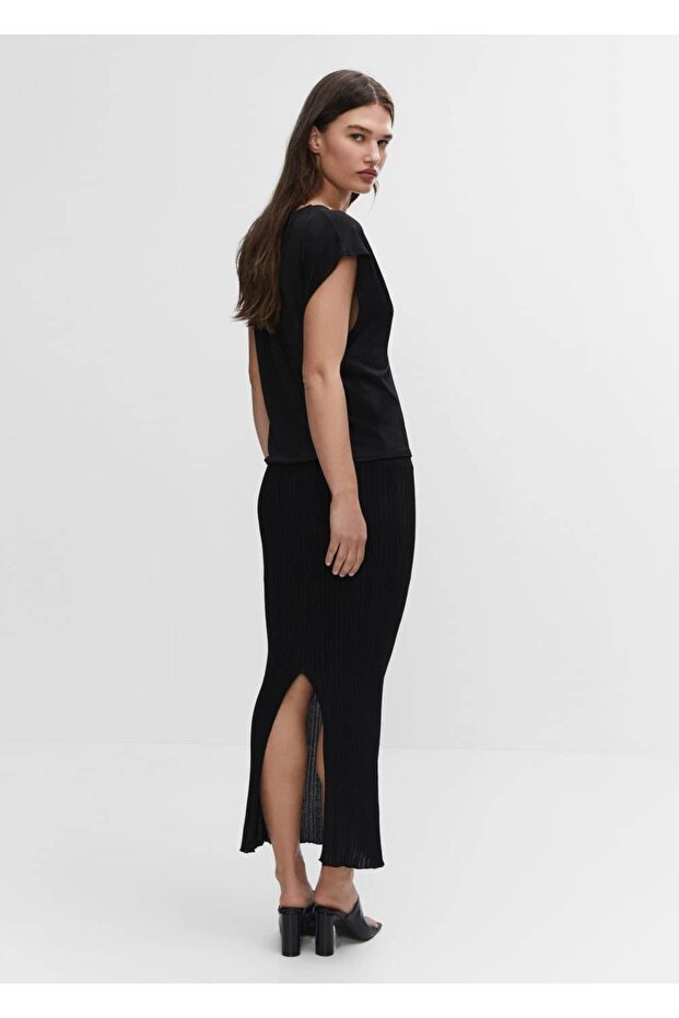 Düğüm detaylı tişört - 4