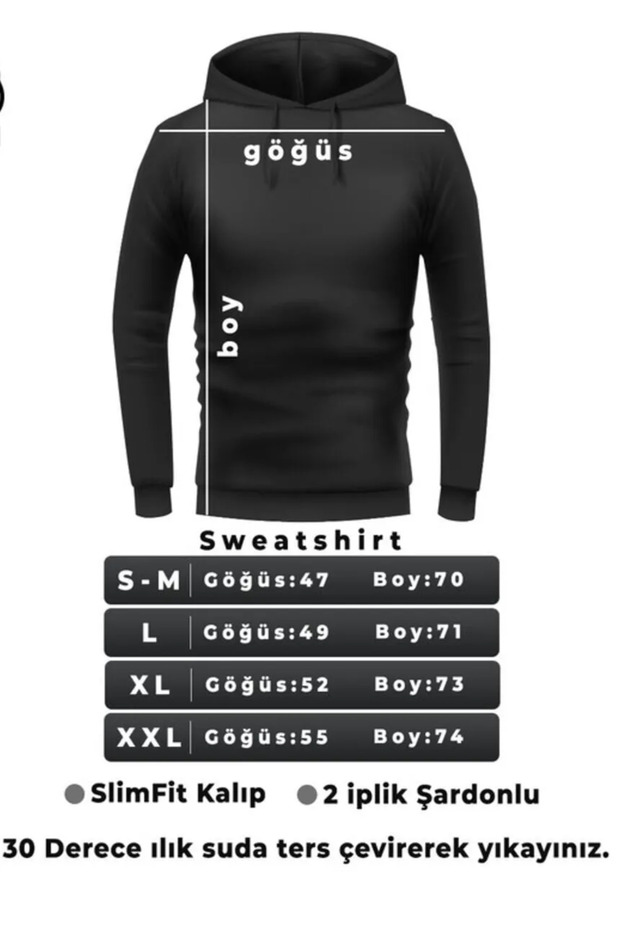 NİRVANA BASKLI KAPİŞONLU SWEATSHİRT - 2