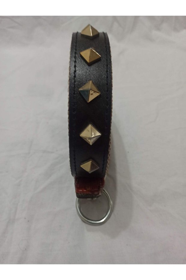 Leather Embellished Hand Embroidered Dog Collar