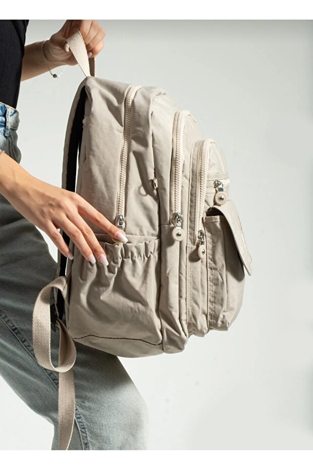 حقيبة مدرسية كبيرة الحجم حقيبة ظهر متعددة الأقسام - 8