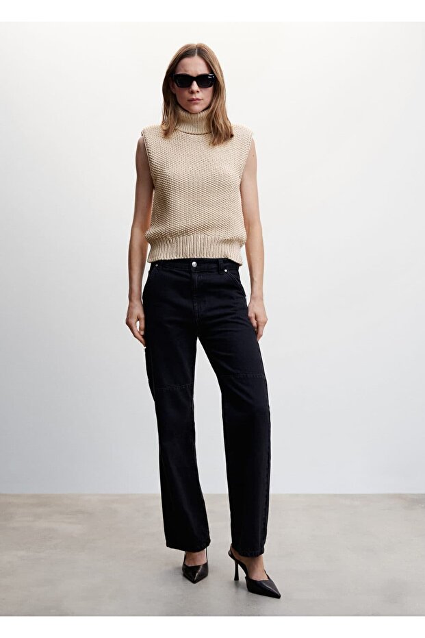 Balıkçı Yaka Triko Yelek - 2