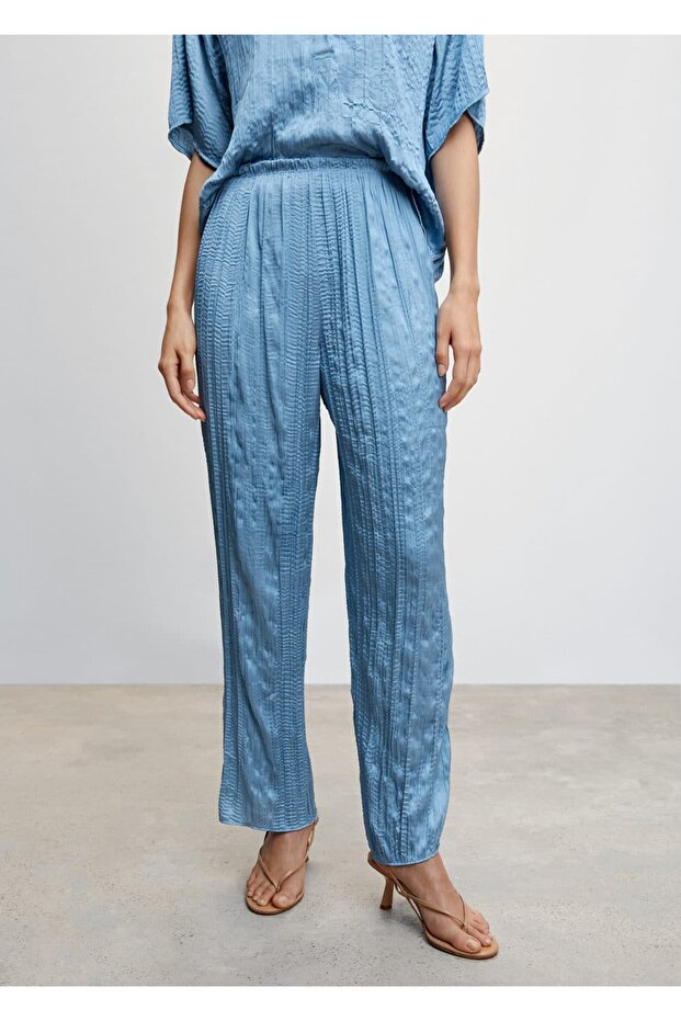 Pilili Saten Pantolon - 8