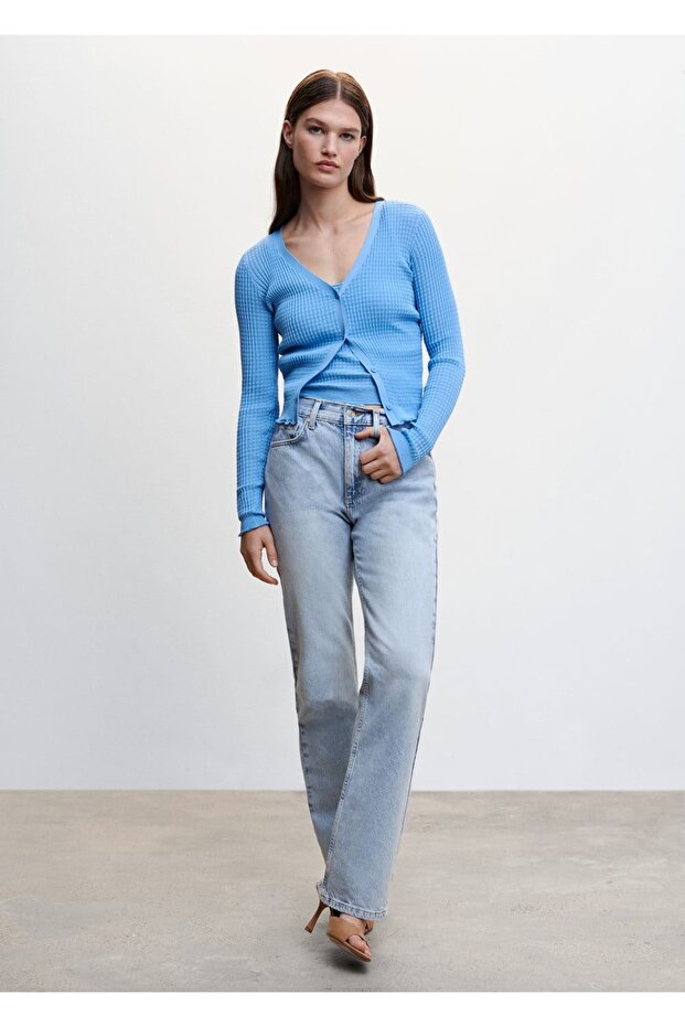 Düğmeli Triko Hırka - 2