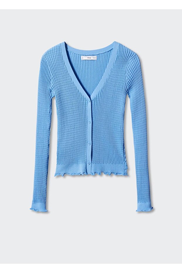 Düğmeli Triko Hırka - 3