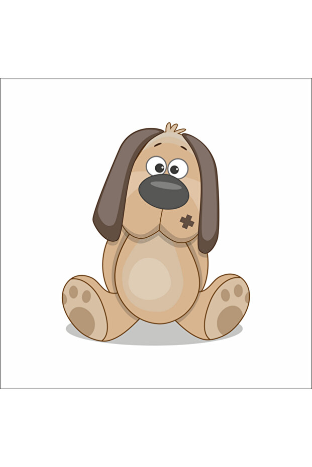 Sitting Cute Dog Sticker Wall Sticker 25x15CM