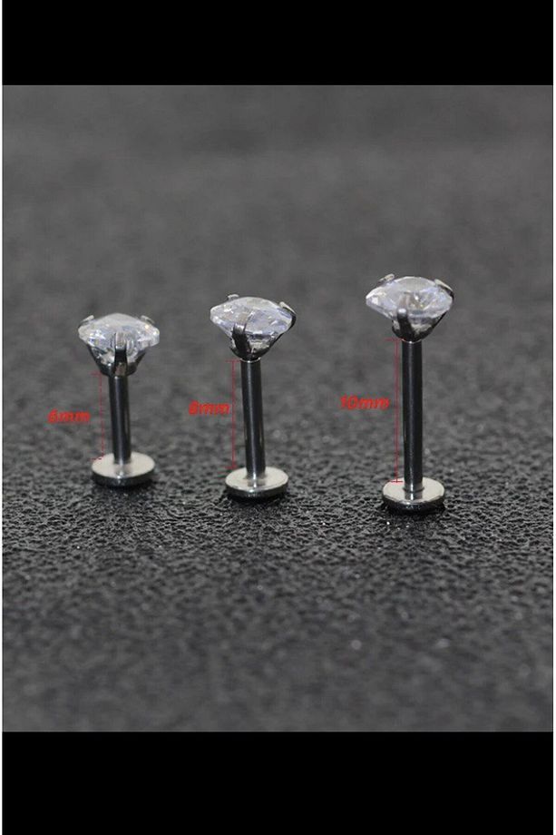 çelik 1 adet zirkon kalp model tragus helix conch forwardhelix kıkırdak lobe uyumlu piercing küpe - 5
