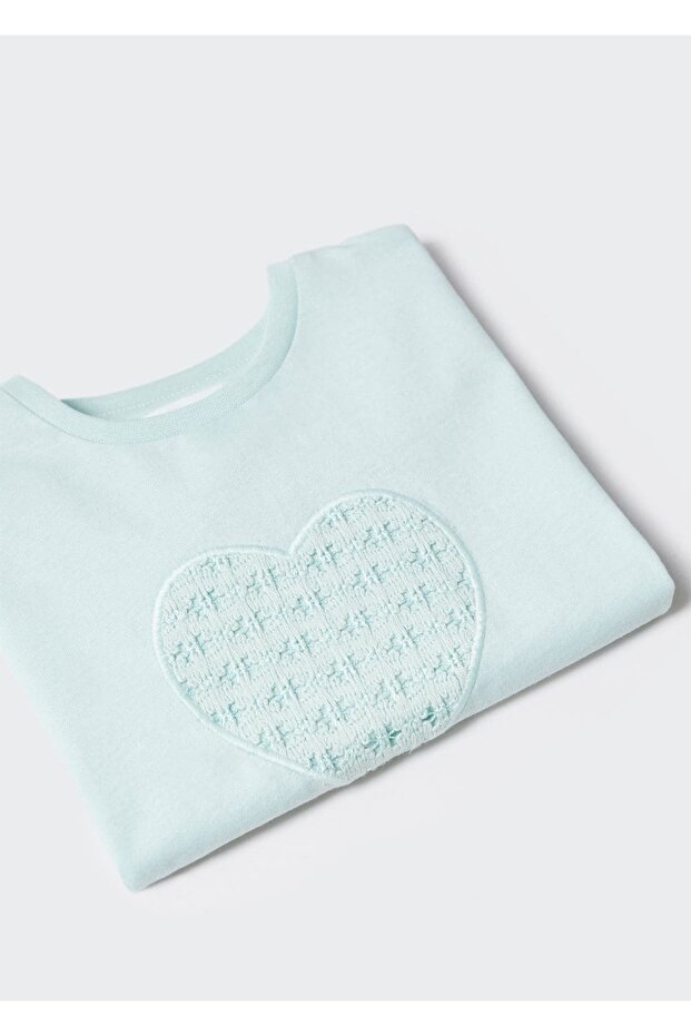 Kalp Işlemeli Tişört - 7