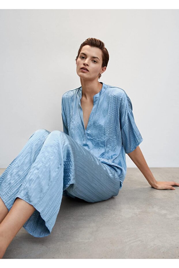 Pilili Saten Pantolon - 5