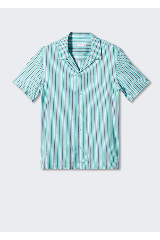 Regular Kesim Bowling Çizgili Gömlek - 3