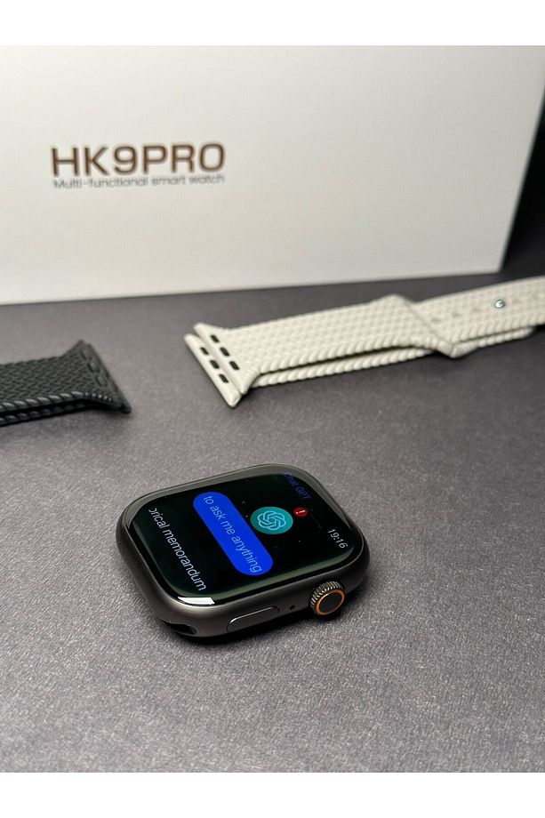Watch 8 HK9 Pro ChatGPT Versiyon Amoled Ekran Akıllı Saat 2.02inç 2023 Model Çift Kordonlu - 3