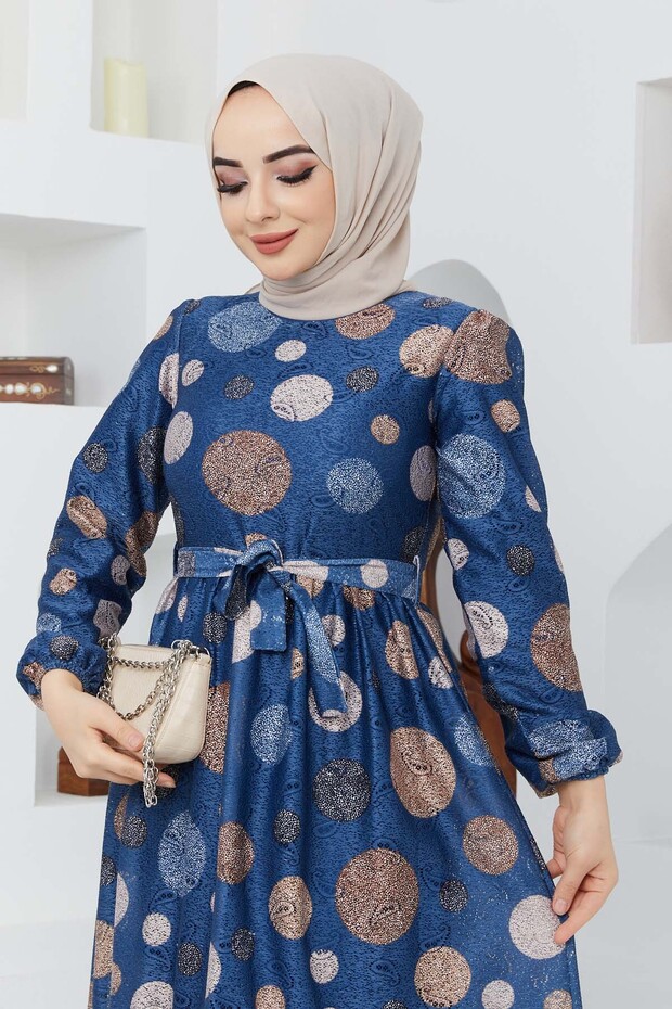 Tülay Elbise - İndigo - 8